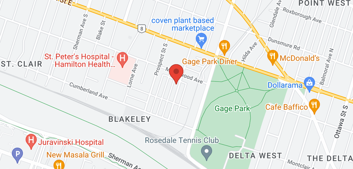 map of 180 BALSAM Avenue S